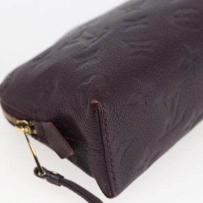 Louis Vuitton Cosmetic Pouch Monogram Empreinte Leather, BURGUNDY, LEATHER, Clutche & pouche