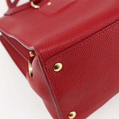 Salvatore Ferragamo Lotty Satchel Leather, RED, LEATHER, Handbag