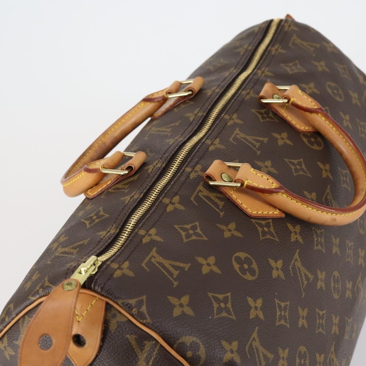 Louis Vuitton Speedy Handbag Monogram Canvas, BROWN, CANVAS, Handbag
