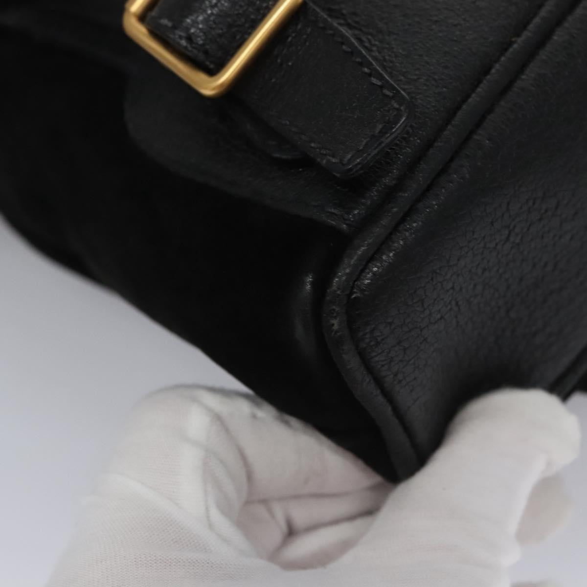Gucci Gucci bamboo backpack daim, BLACK, SUEDE, Backpack