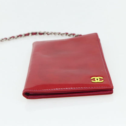 Chanel Vintage CC Bifold Card Holder Patent leather, Red, Patent Leather, Card Holder