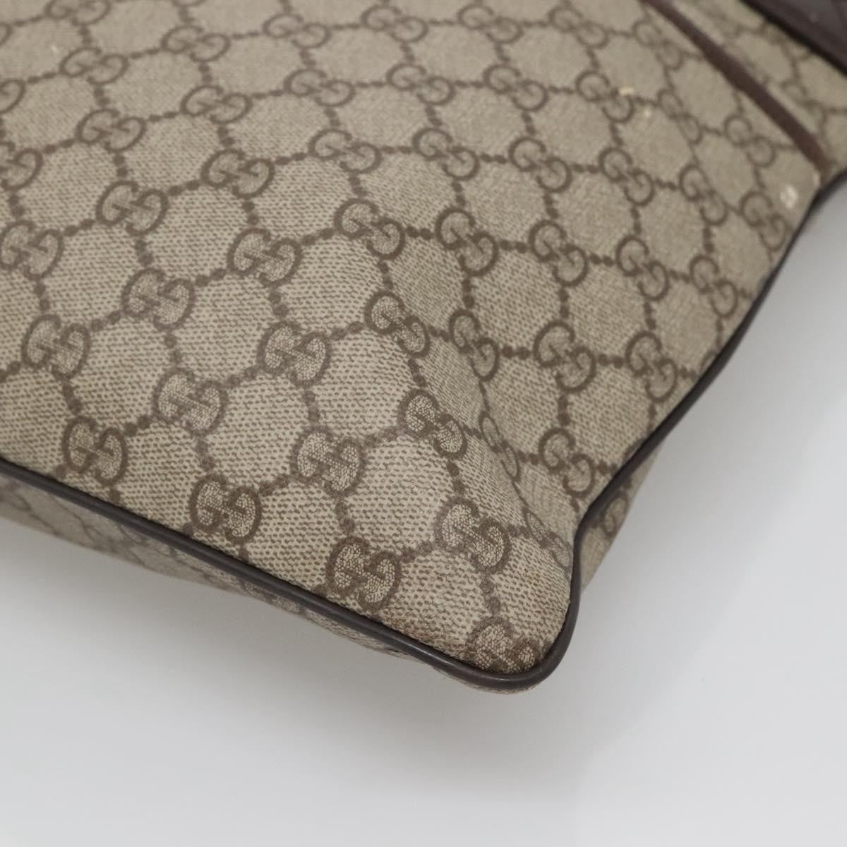 Gucci Zip Top Messenger Bag GG Coated Canvas, BEIGE, CANVAS, Shoulder bag