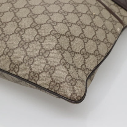 Gucci Zip Top Messenger Bag GG Coated Canvas, BEIGE, CANVAS, Shoulder bag