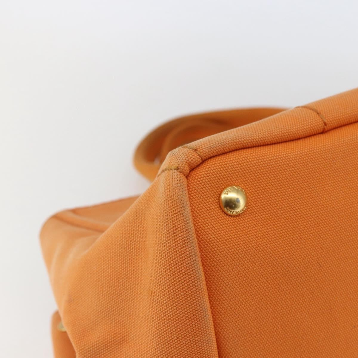 Prada Canapa Tote Canvas, ORANGE, CANVAS, Tote bag