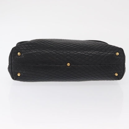 Bally Vintage Handbag Quilted Leather, BLACK, LEATHER, Handbag