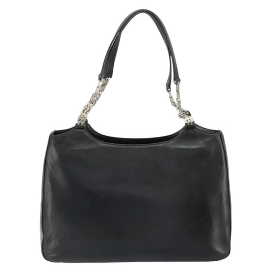 Bally Vintage Handbag Leather, BLACK, LEATHER, Handbag