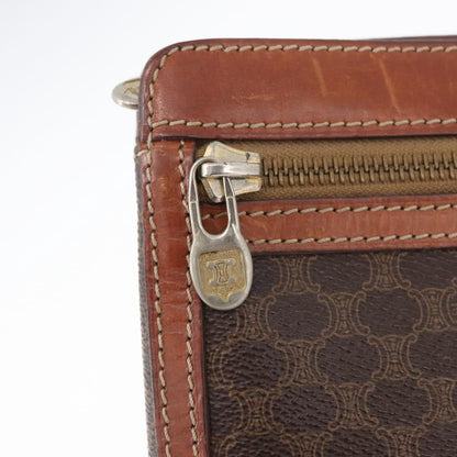 Celine Macadam Pochette Canvas, Black, Canvas, Clutch