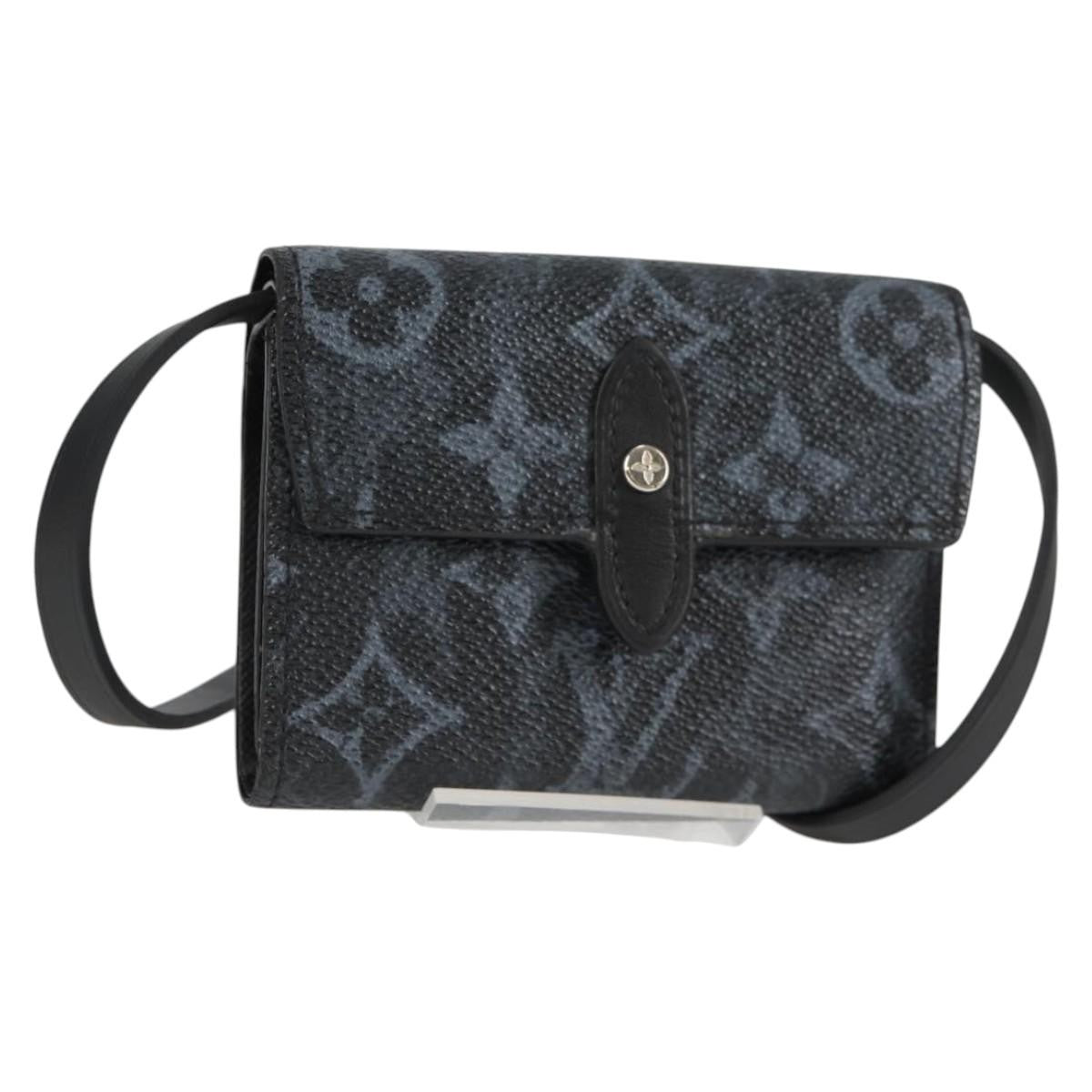 Louis Vuitton Cross Card Holder Limited Edition Monogram Pastel Noir, BLACK, CANVAS, Clutche & pouche