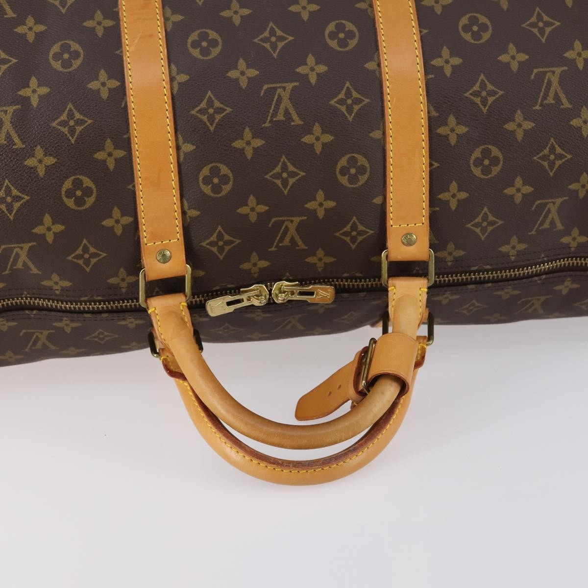 Louis Vuitton Keepall Bag Monogram Canvas, BROWN, CANVAS, Travel bag
