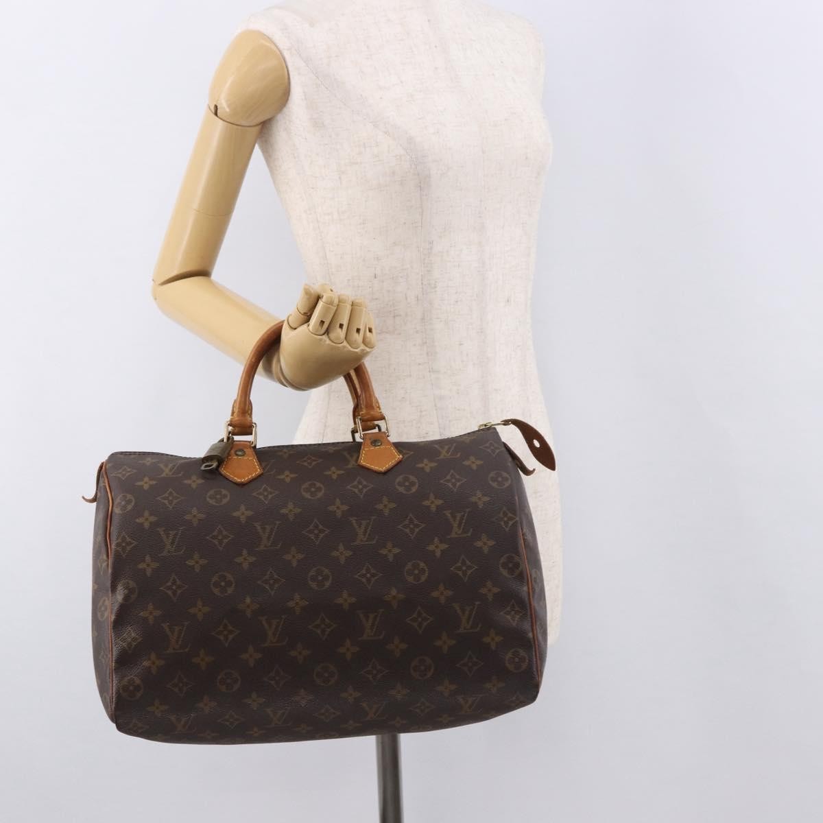 Louis Vuitton Speedy Handbag Monogram Canvas, Brown, Canvas, Handbag
