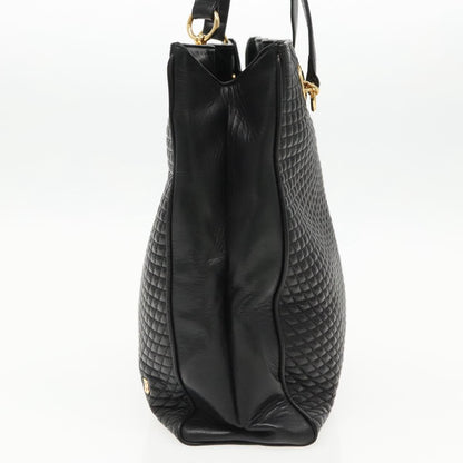 Bally Vintage Tote Bag Quilted Leather, Black, Leather, Shoulder Bag