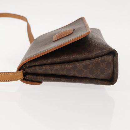 Celine Vintage Macadam Shoulder Bag Canvas, BROWN, CANVAS, Shoulder bag