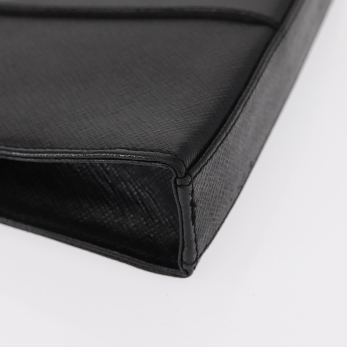 Valentino Garavani Pochette Leather, BLACK, LEATHER, Clutche & pouche