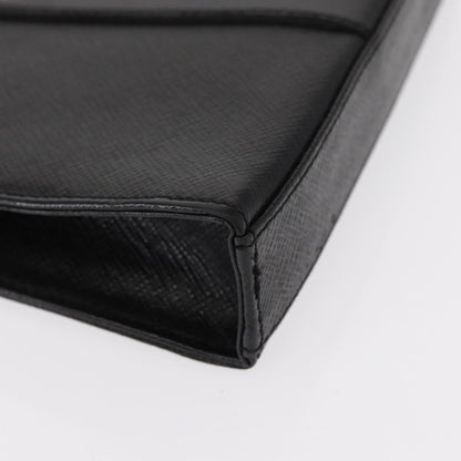 Valentino Garavani Pochette Leather, BLACK, LEATHER, Clutche & pouche