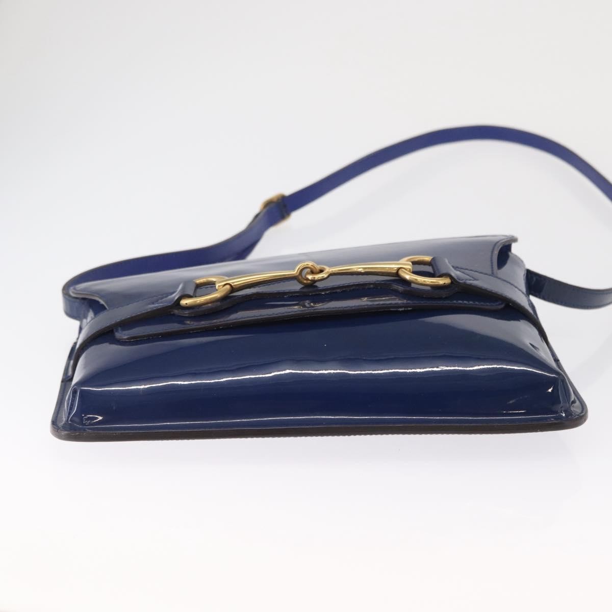 Gucci Bright Bit Shoulder Bag Patent, BLUE, PATENT_LEATHER, Shoulder bag