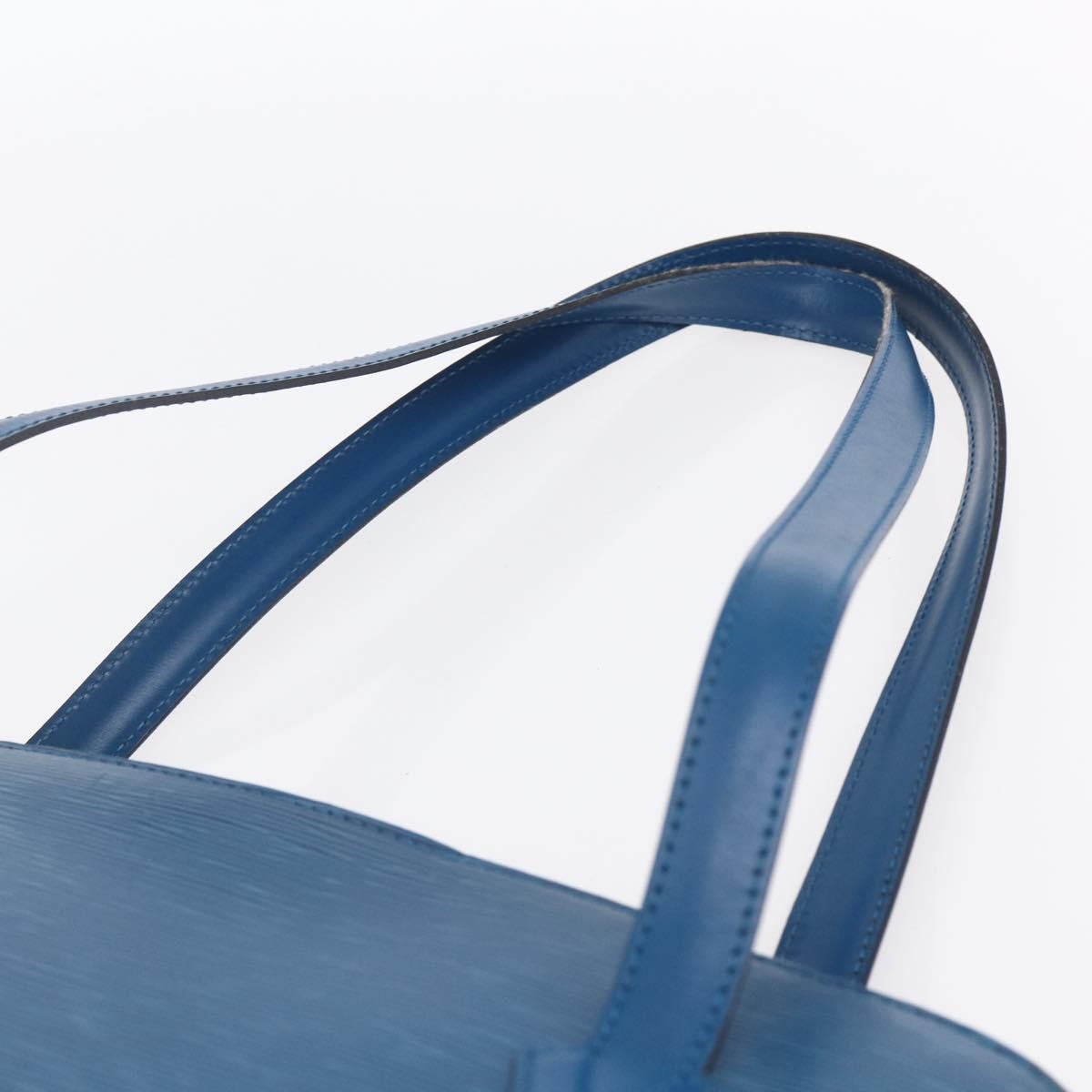 Louis Vuitton Lussac Handbag Epi Leather, BLUE, LEATHER, Shoulder bag