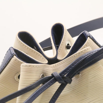 Louis Vuitton Petit Noe Handbag Two Tone Epi Leather, WHITE, LEATHER, Handbag