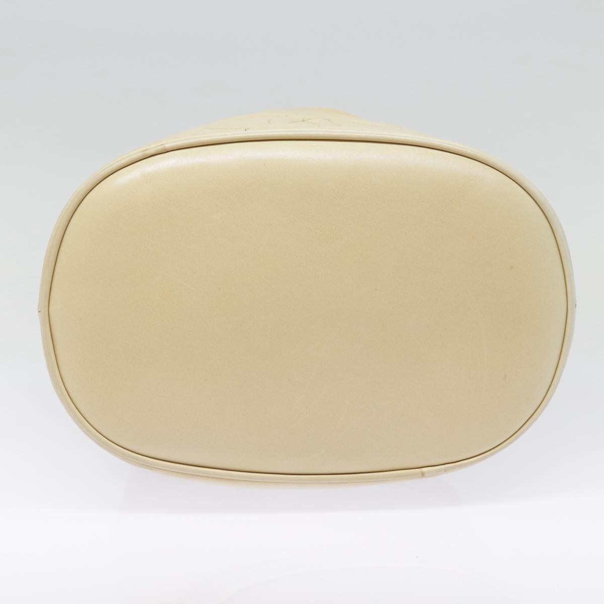 Chanel Vintage CC Drawstring Bucket Bag Lambskin, BEIGE, LEATHER, Shoulder bag