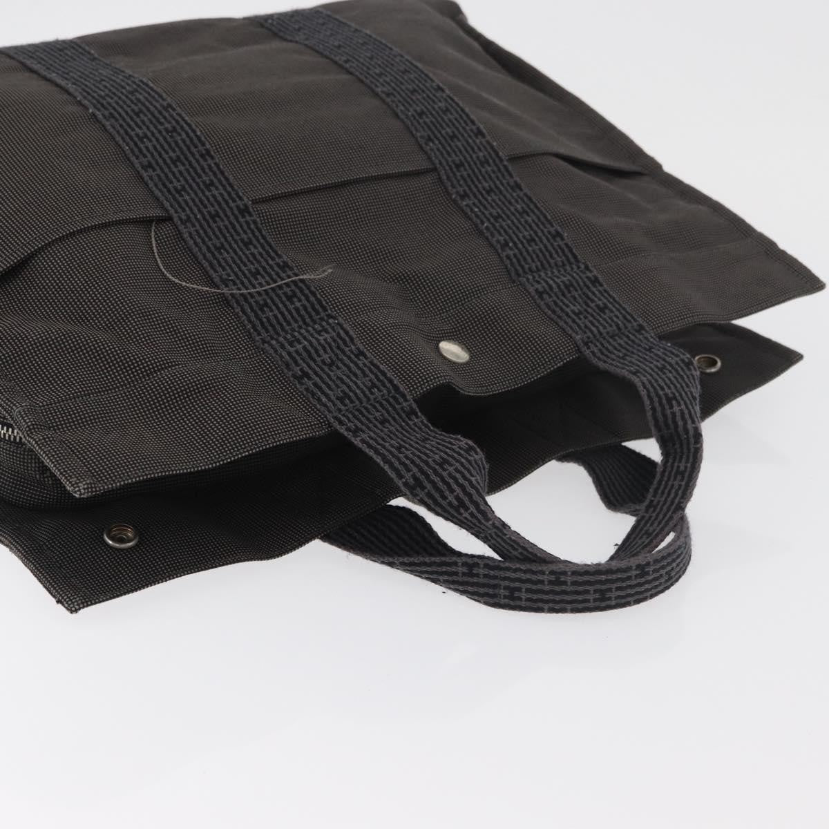 Hermes Fourre-tout Herline Canvas, Gray, Canvas, Tote Bag