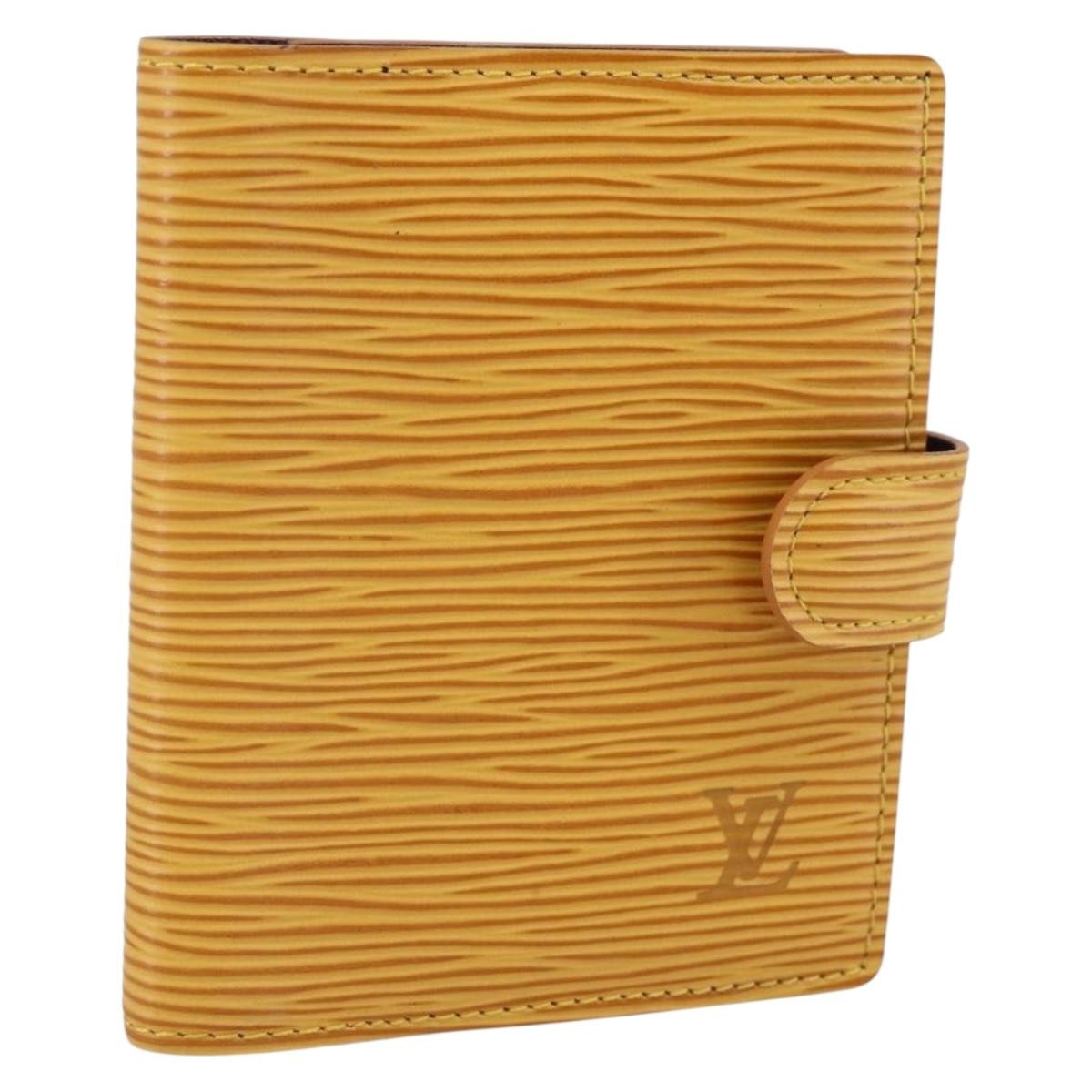 Louis Vuitton Agenda Cover Epi Leather, YELLOW, LEATHER, Wallets