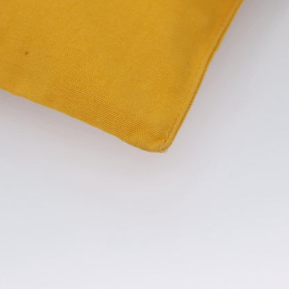 Hermes Vintage Clutch Canvas, YELLOW, CANVAS, Clutche & pouche