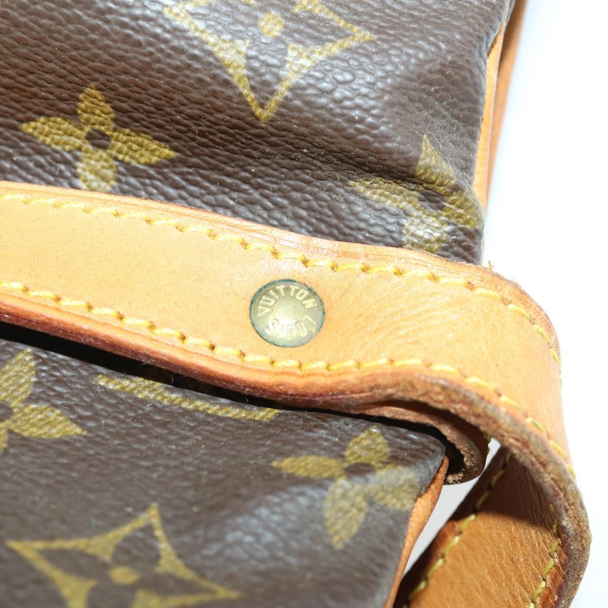 Louis Vuitton Saumur Handbag Monogram Canvas, BROWN, CANVAS, Shoulder bag