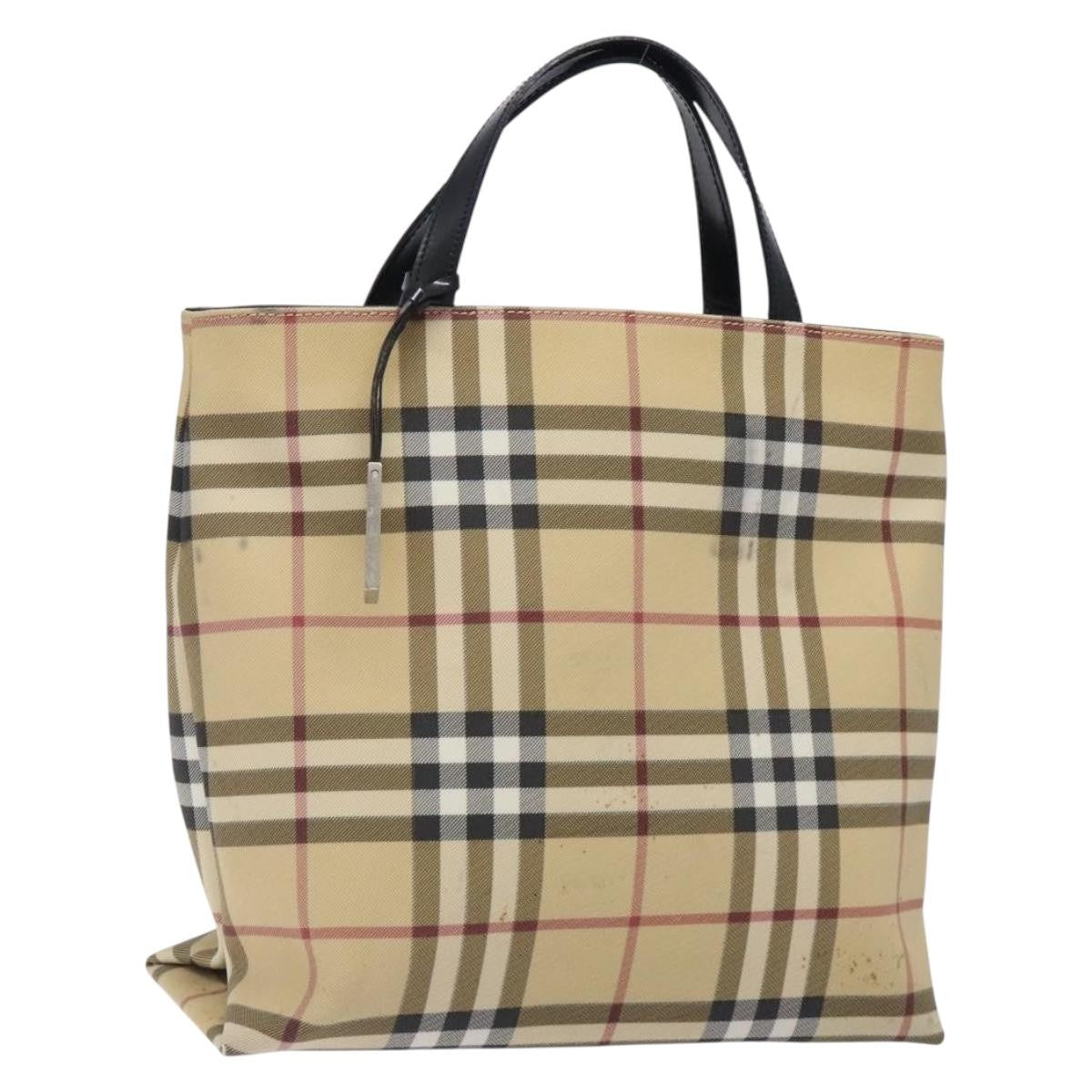 Burberry Nova Check Tote canvas check pattern, BEIGE, CANVAS, Tote bag