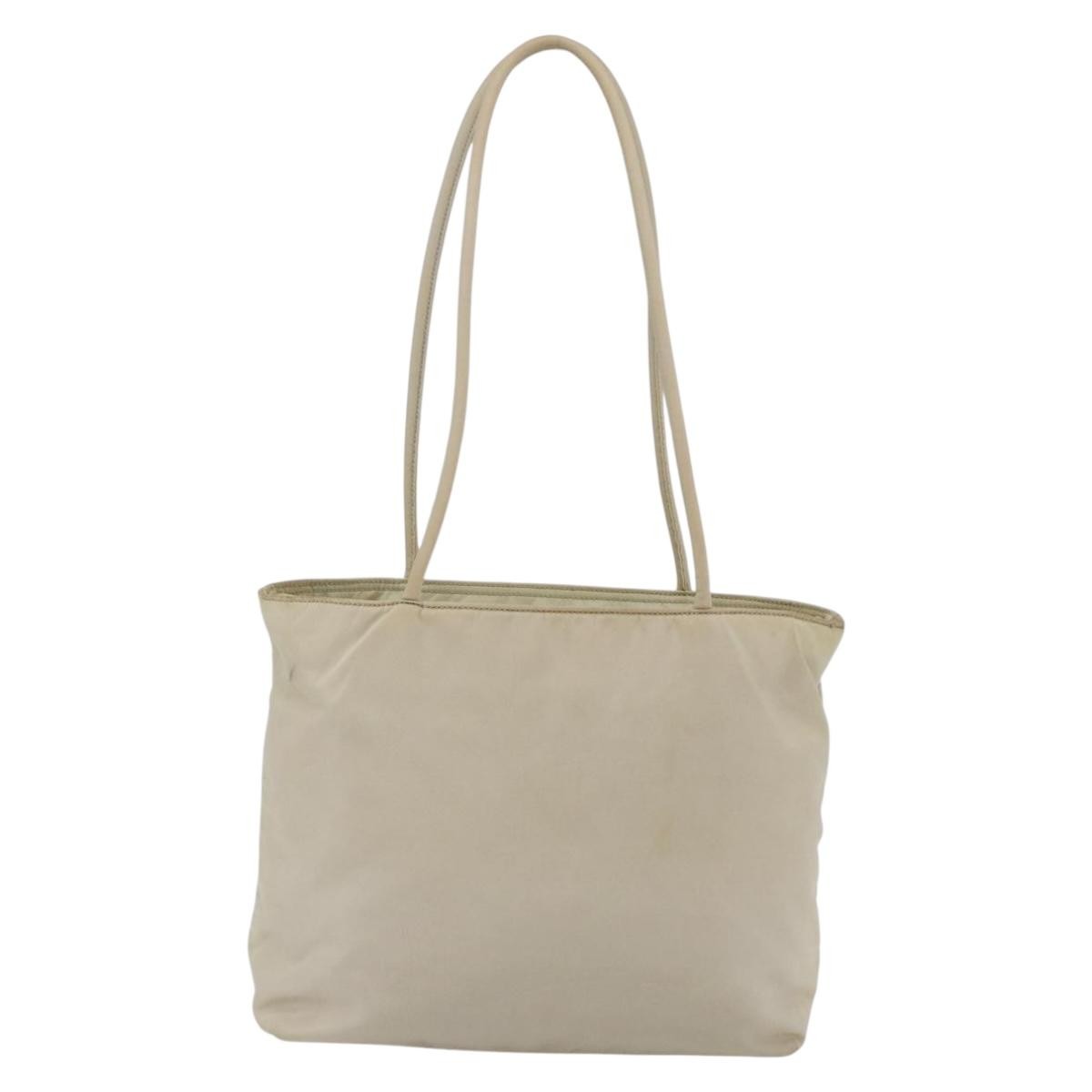 Prada Vintage Tote Tessuto, SILVER, NYLON, Tote bag