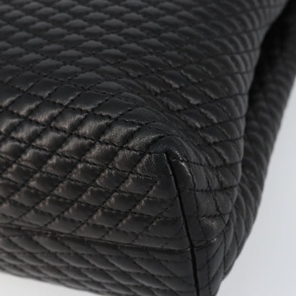 Bally Vintage Handbag Quilted Leather, BLACK, LEATHER, Handbag