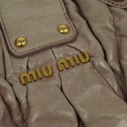 Miu Miu Coffer Convertible Satchel Matelasse Leather, BEIGE, LEATHER, Handbag