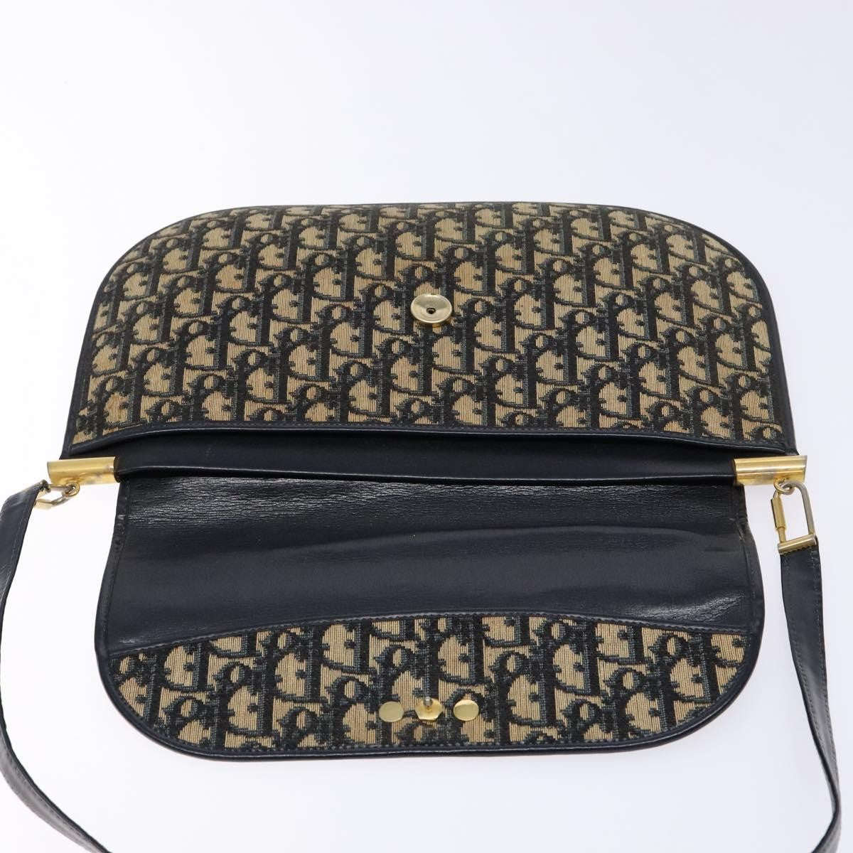 Christian Dior Vintage CD trotter Shoulder bag Canvas, NAVY, CANVAS, Shoulder bag