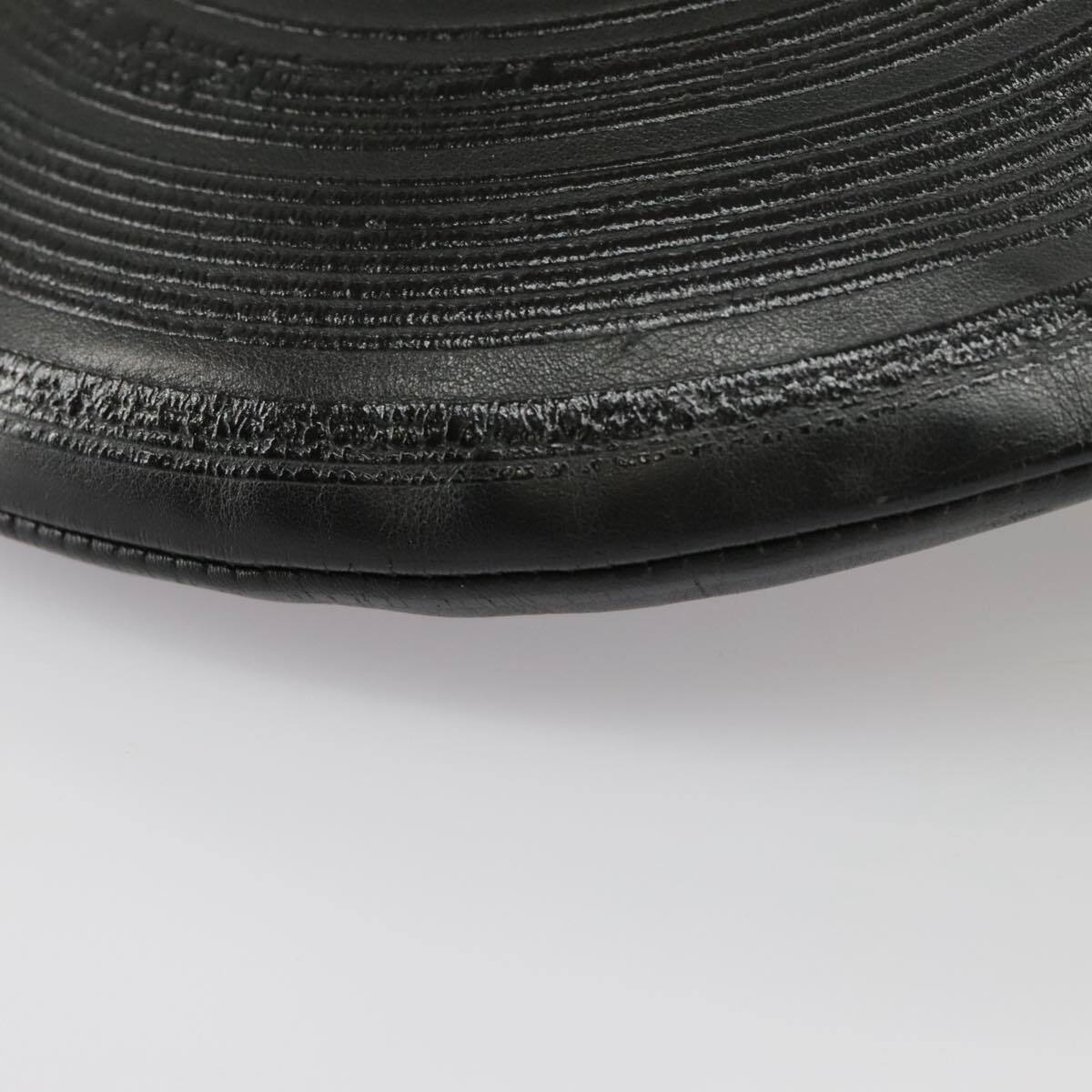 Louis Vuitton Disk pouch Leather, BLACK, LEATHER, Clutche & pouche