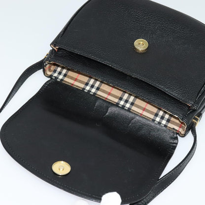 Burberry Flap Shoulder Bag Leather, BLACK, LEATHER, Shoulder bag