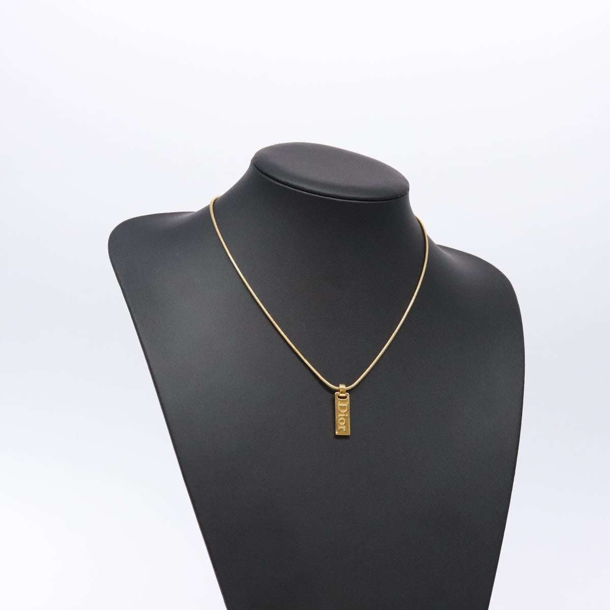 Christian Dior Dior Letters Necklace Metal, GOLD, METAL, Necklace