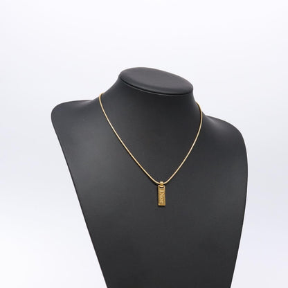 Christian Dior Dior Letters Necklace Metal, GOLD, METAL, Necklace