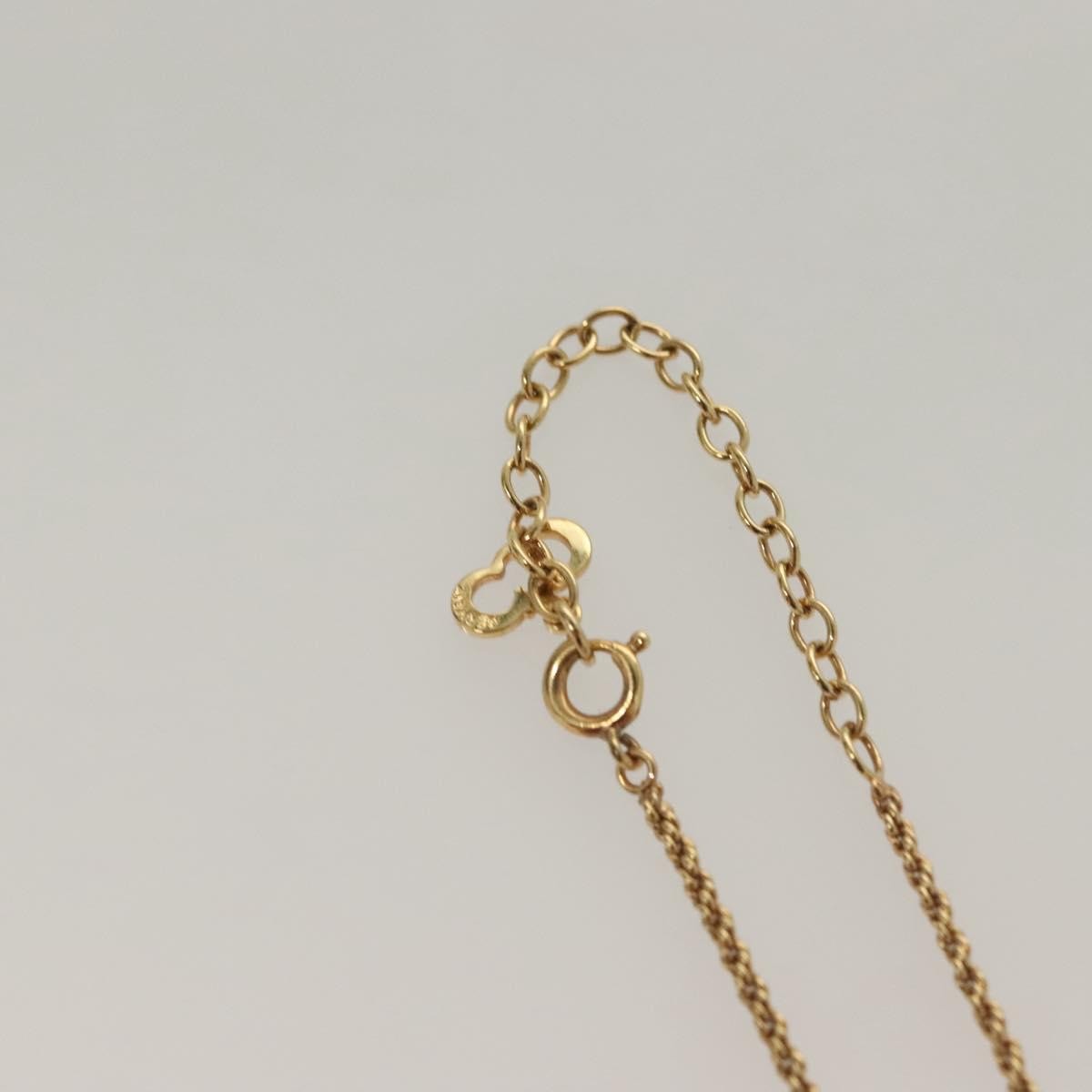 Christian Dior Vintage Logo Round Pendant Necklace Metal, GOLD, METAL, Necklace