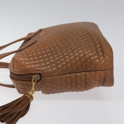 Bally Vintage Handbag Quilted Leather, Brown, Leather, Handbag