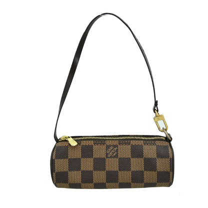 Louis Vuitton Papillon Pochette Damier, BROWN, CANVAS, Clutche & pouche