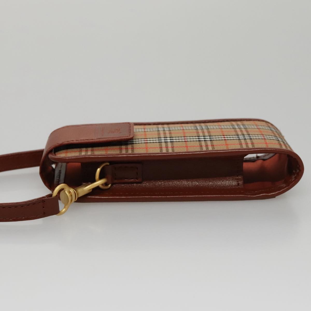 Burberry Nova check Pochette Canvas, BEIGE, CANVAS, Clutche & pouche