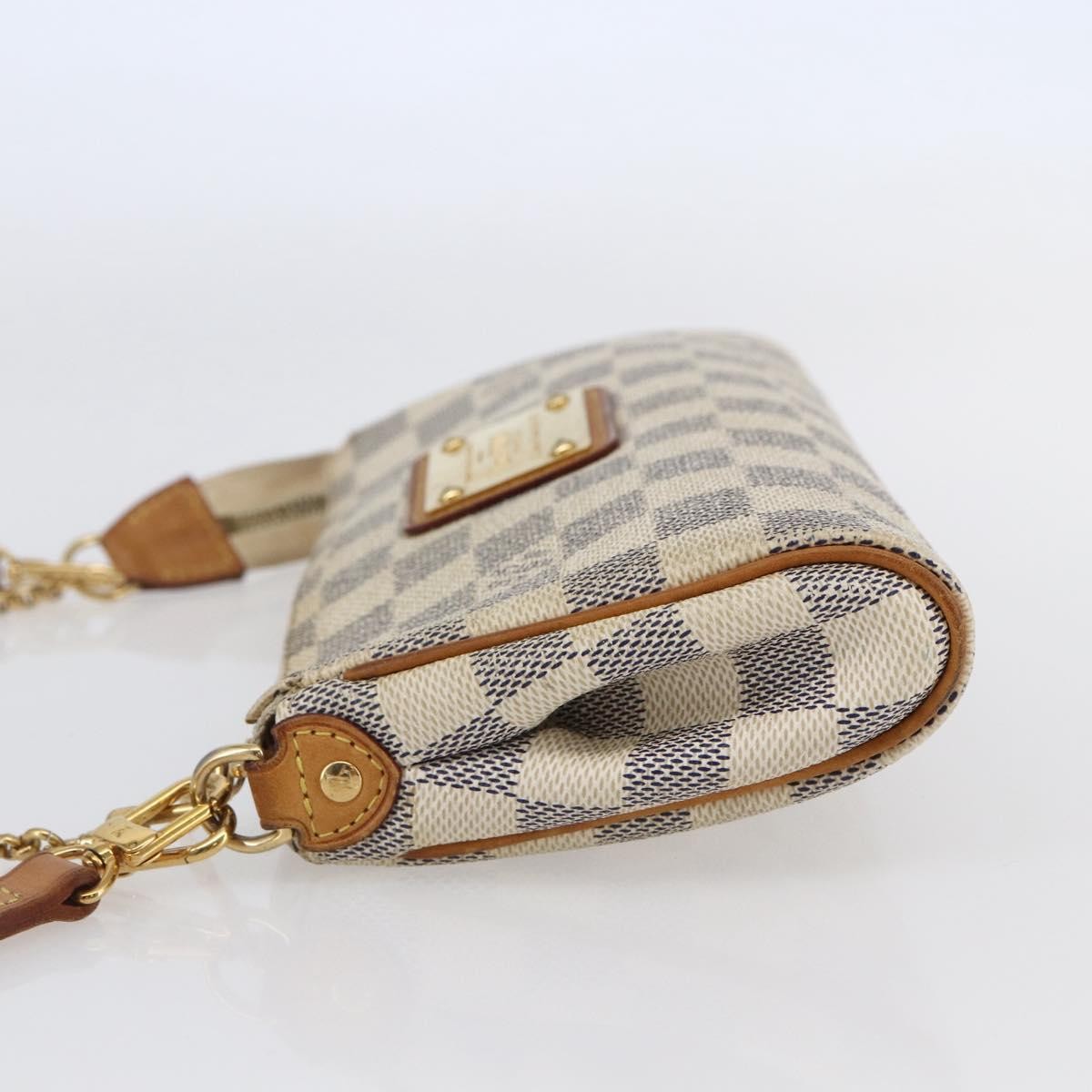 Louis Vuitton Eva Handbag Damier, WHITE, CANVAS, Handbag