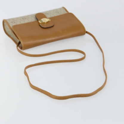 Christian Dior Vintage Honeycomb Flap Crossbody Bag Canvas and Leather, BEIGE, CANVAS, Shoulder bag