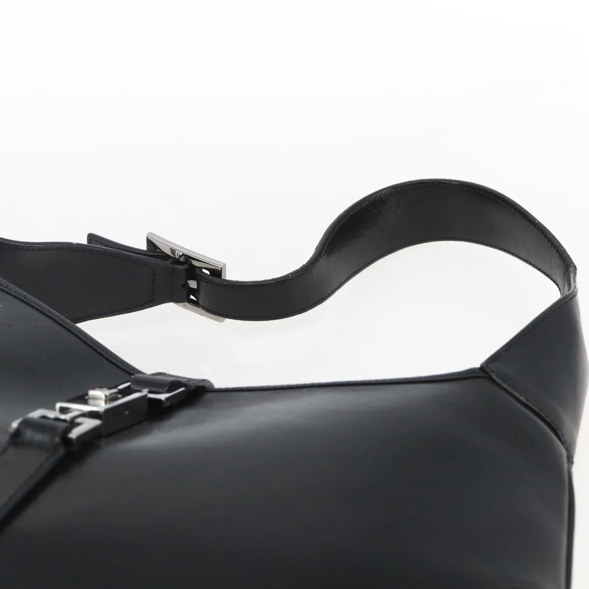 Gucci Jackie O Bouvier Hobo Leather, BLACK, LEATHER, Shoulder bag