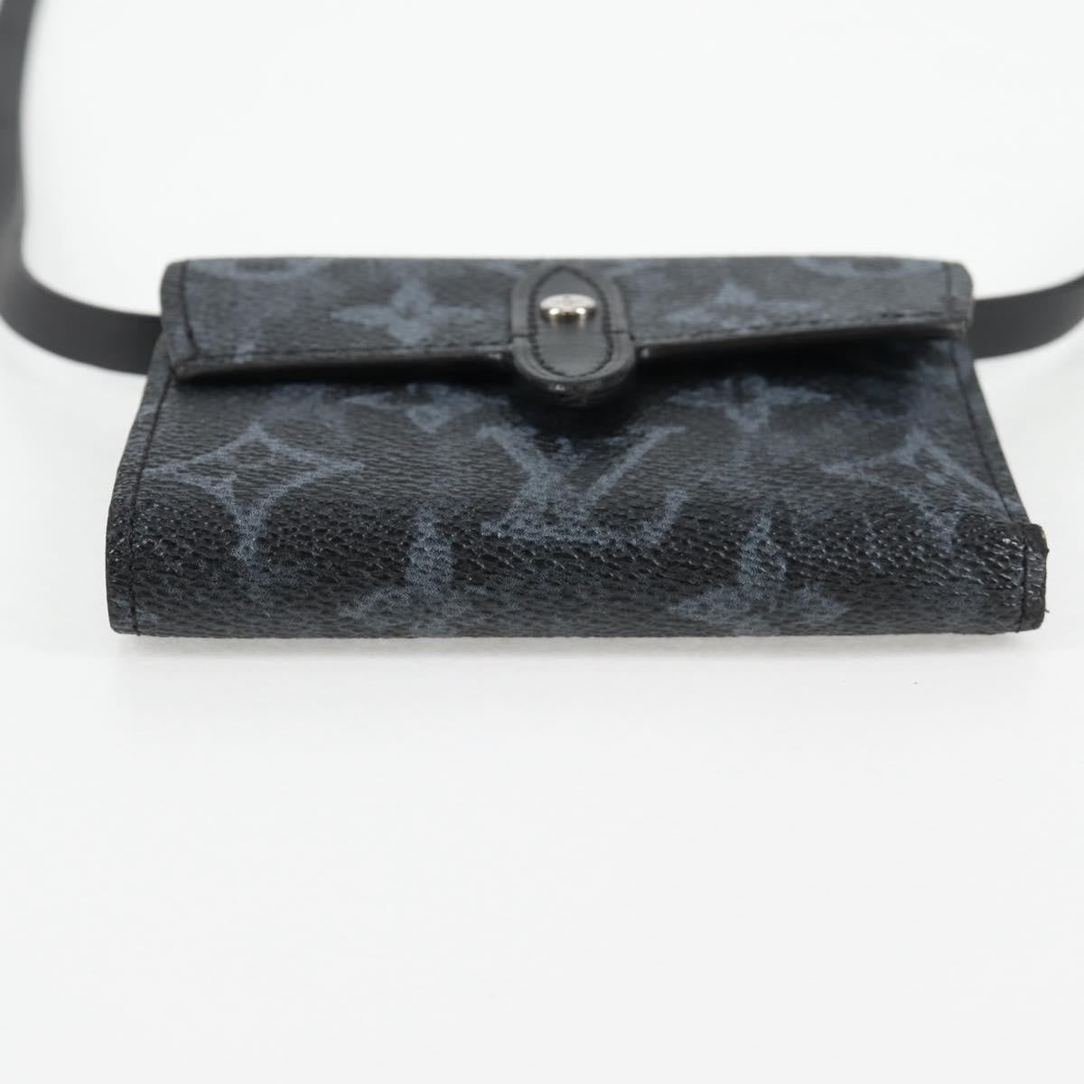 Louis Vuitton Cross Card Holder Limited Edition Monogram Pastel Noir, BLACK, CANVAS, Clutche & pouche