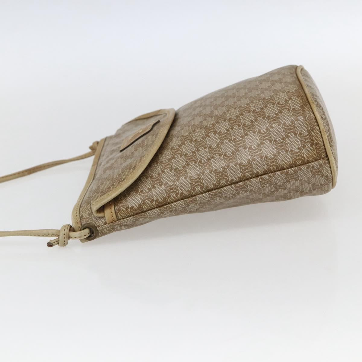 Celine Vintage Macadam Shoulder Bag Canvas, BEIGE, CANVAS, Shoulder bag