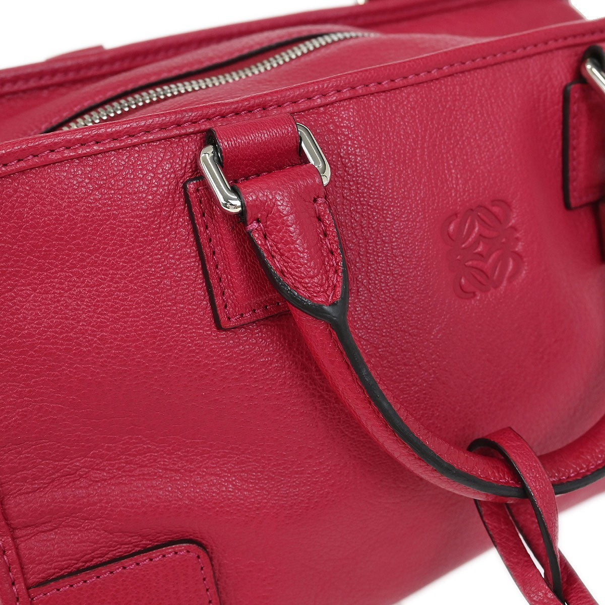 Loewe Amazona NM Bag Leather, PINK, LEATHER, Handbag