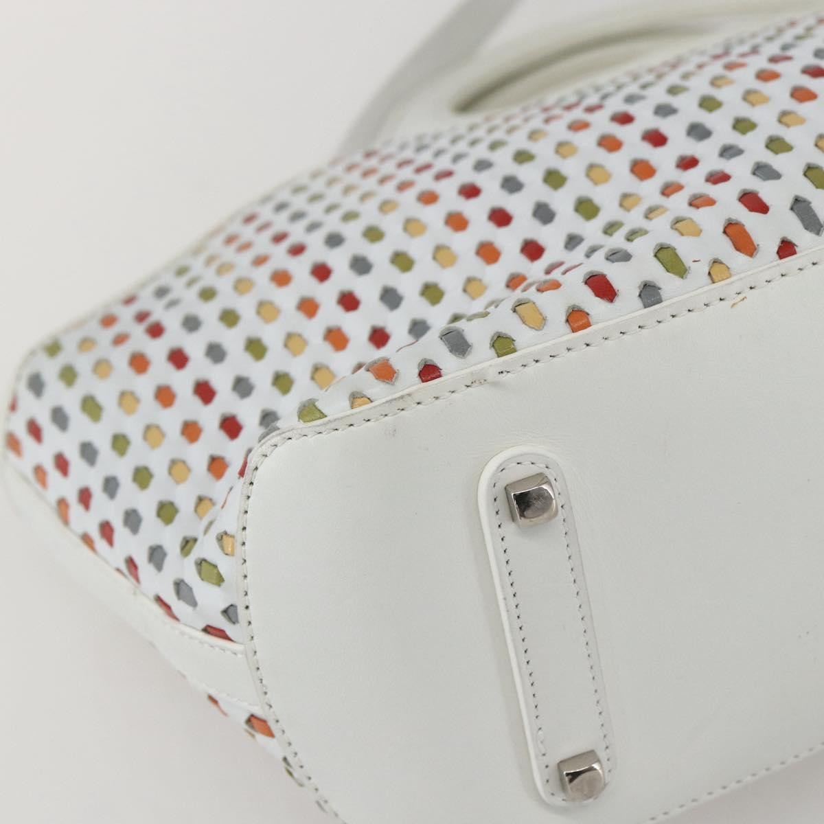 Salvatore Ferragamo Gancini handbag Leather, White, Leather, Handbag