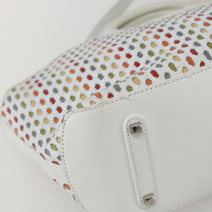 Salvatore Ferragamo Gancini handbag Leather, White, Leather, Handbag