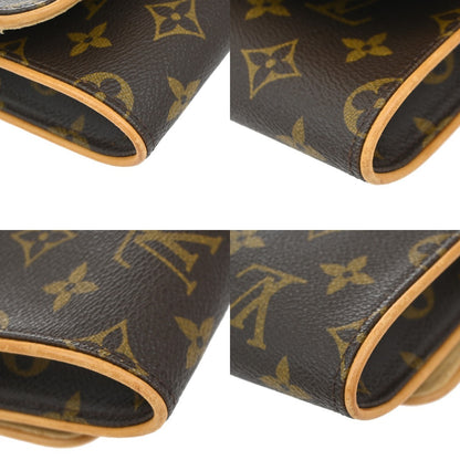 Louis Vuitton Twin Handbag Monogram Canvas, BROWN, CANVAS, Clutche & pouche