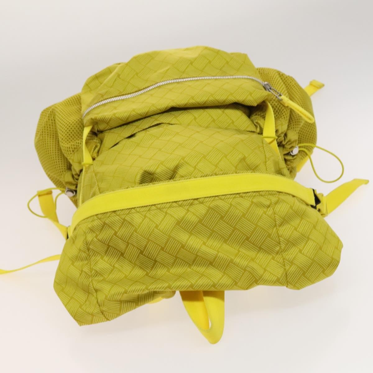 Bottega Veneta Vintage Backpack Nylon, Yellow, Nylon, Backpack