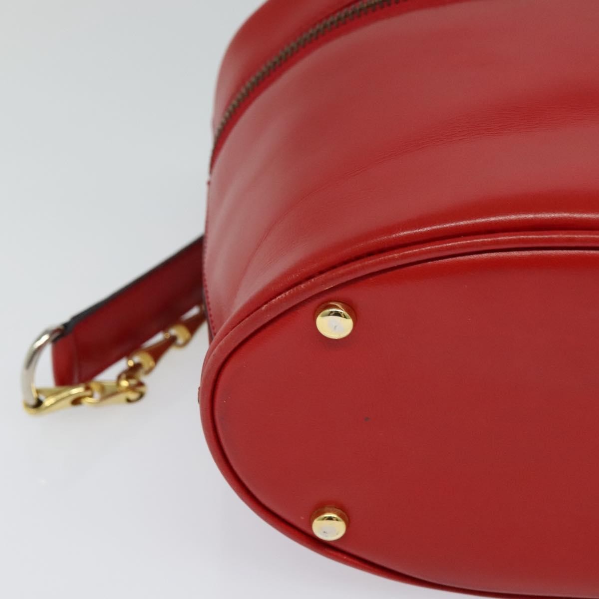 Celine Vanity bag Leather, RED, LEATHER, Shoulder bag